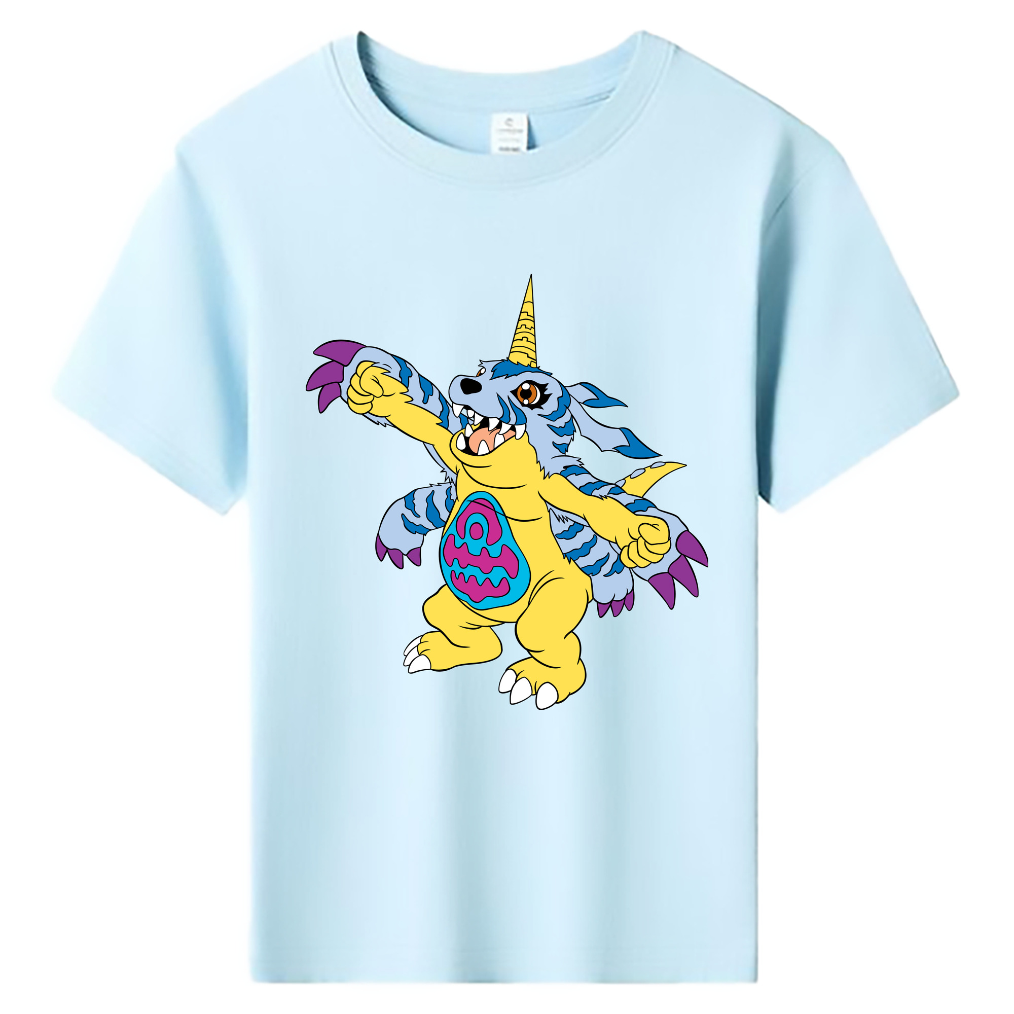 （画像用） Digimon デジタルモンスター/デジモン 綿100％キッズTシャツ（フロントプリント）
